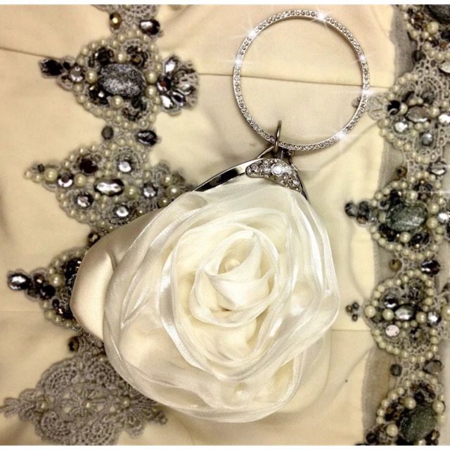 (ORDER) Túi dự tiệc retro hoa hồng