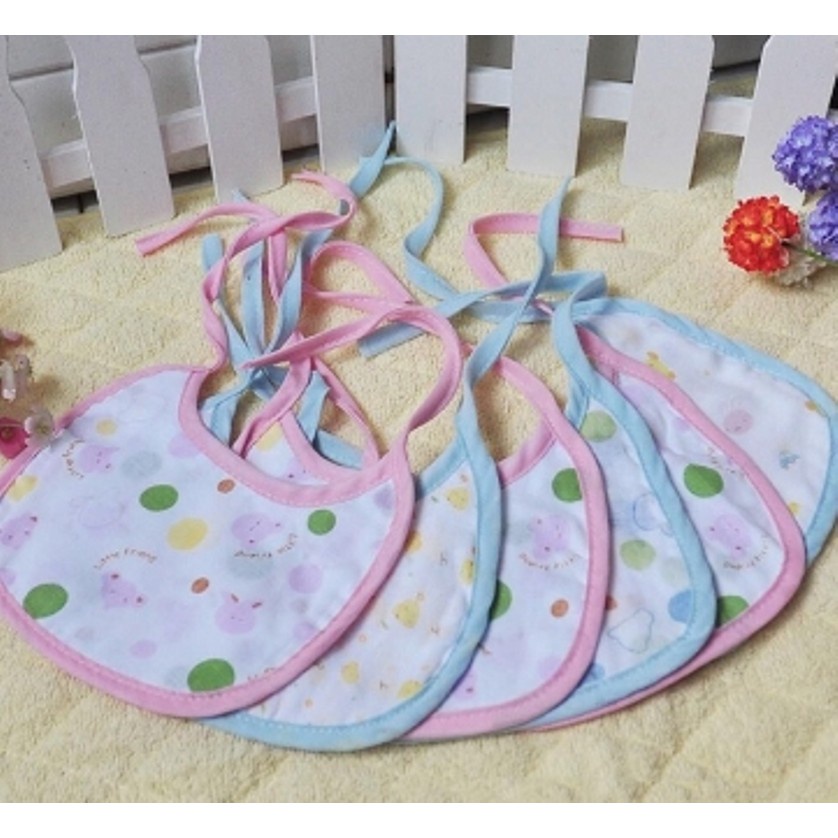 Sét 5 Yếm xô buộc dây xuất Nhật họa tiết ngộ ngĩnh cho bé