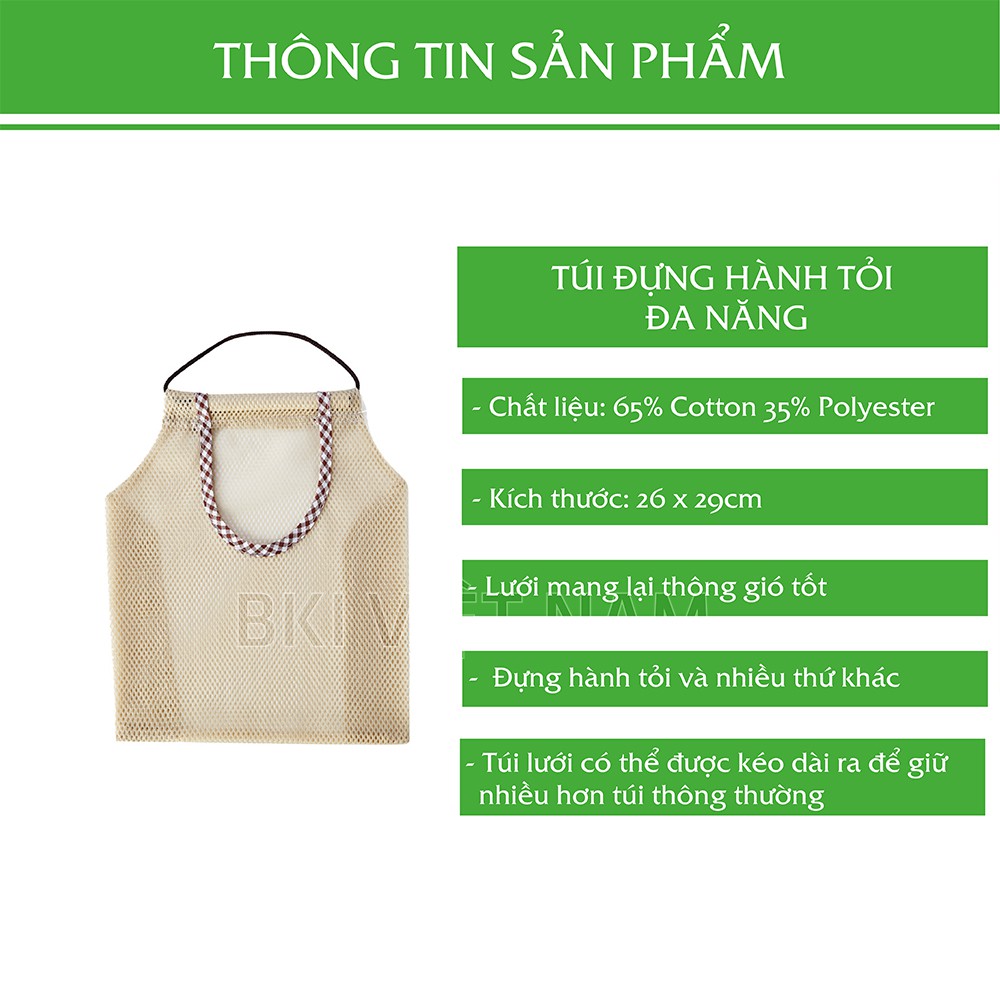 Túi Lưới Đựng Đồ Nhà Tắm - Túi Đựng Hành Tỏi Rau Củ Quả Nhà Bếp Đa Năng