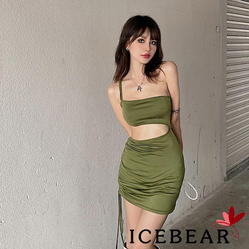 Đầm lệch vai màu trơn thời trang cho nữ