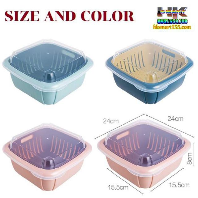 Giá đựng hoa quả vuông có chậu và nắp giá sỉ