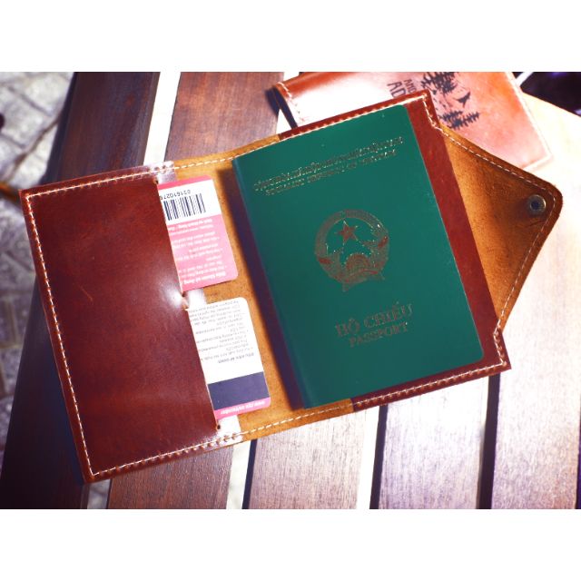 Bao da bò handmade Hộ chiếu Passport cover