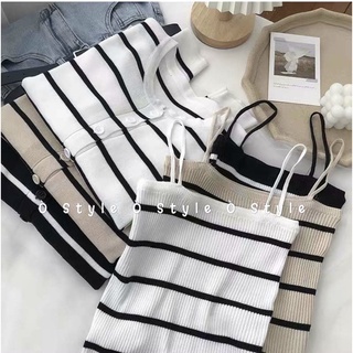 Set áo len sọc hai dây
