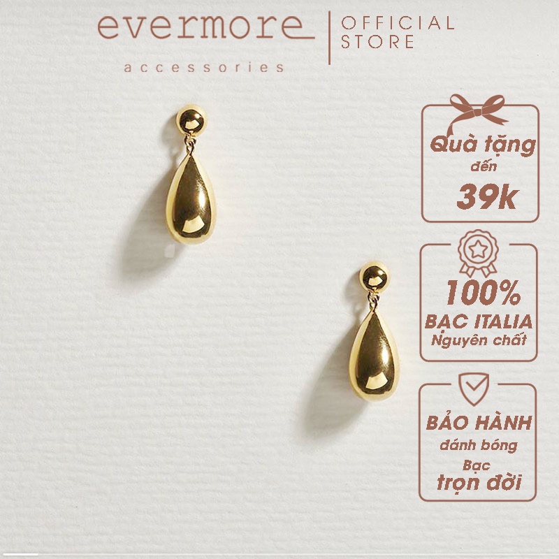Bông tai cao cấp hình giọt nước EVERMORE sang trọng, minimalism - H054