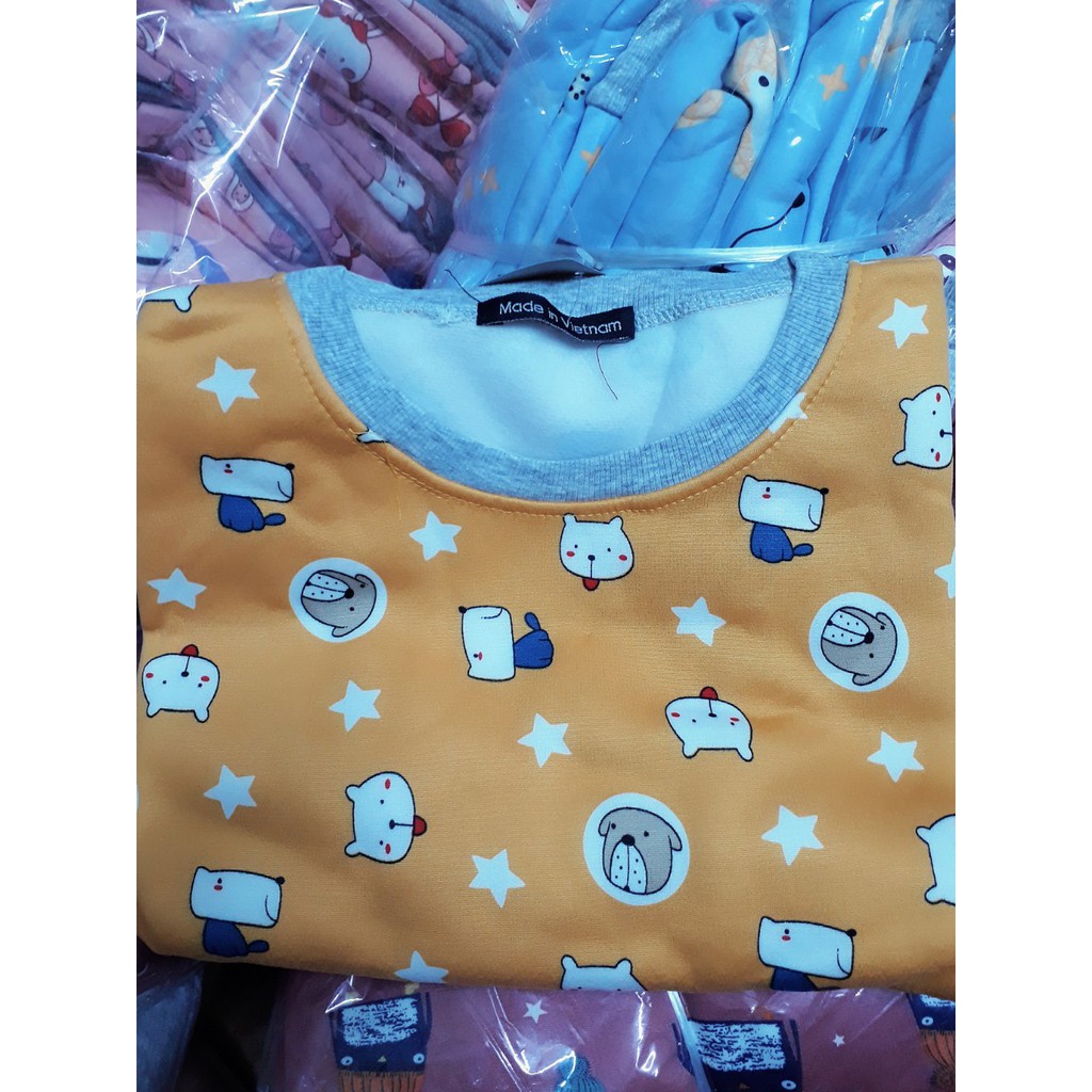 [NHIỀU MẪU] bộ nỉ bông nữ ⚡𝗙𝗿𝗲𝗲 𝘀𝗵𝗶𝗽⚡ mặc nhà rộng rãi họa tiết ngãu nhiên | BigBuy360 - bigbuy360.vn