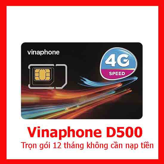 Sim 4G Vinaphone D500 Và D500T(có thể nghe gọi) Trọn Gói 1 Năm Mỗi Tháng 5GB Tốc Độ Cao