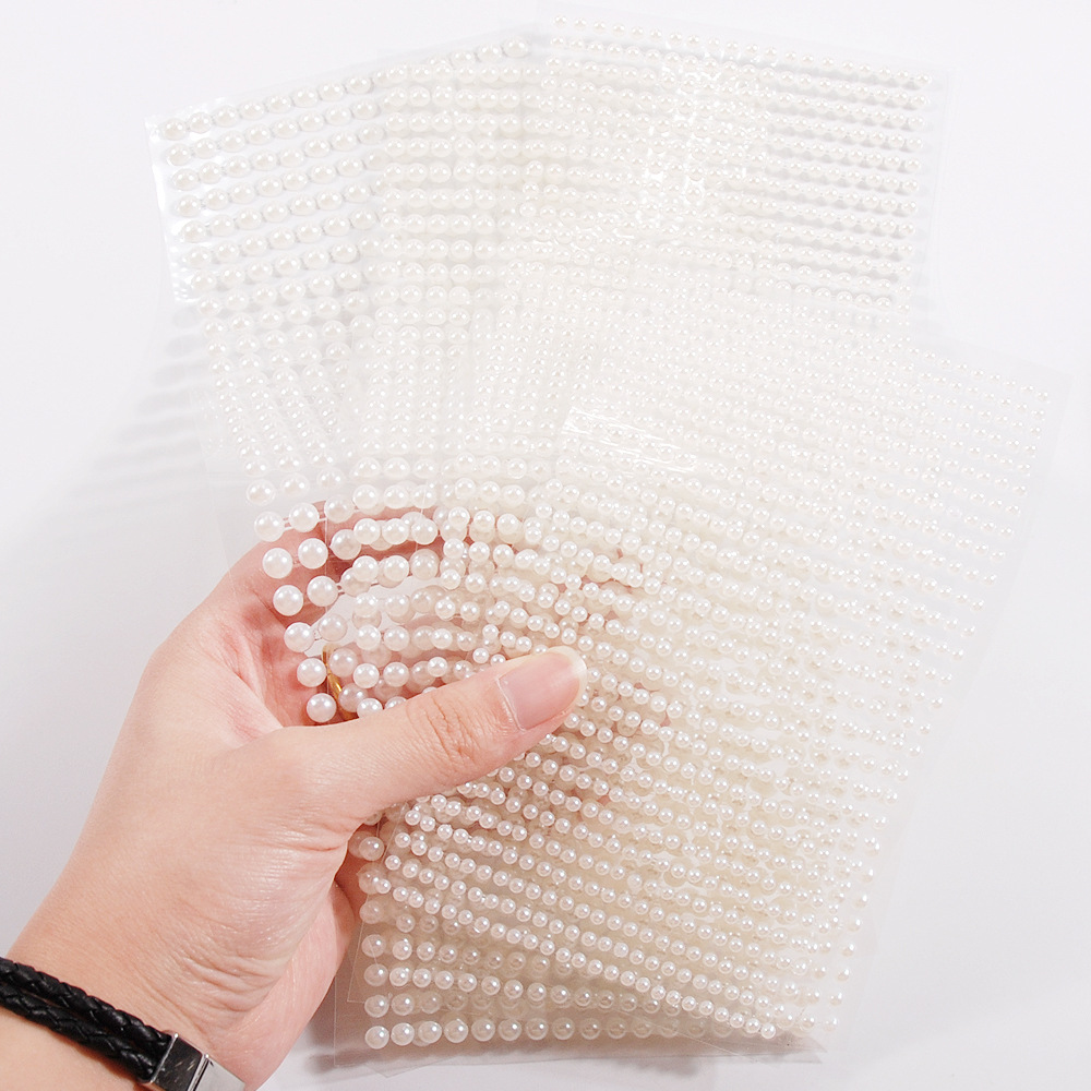 [Hàng mới về] Bộ Hạt Ngọc Trai Giả Tự Trang Điểm Kích Thước 3mm / 4mm / 5mm / 6mm