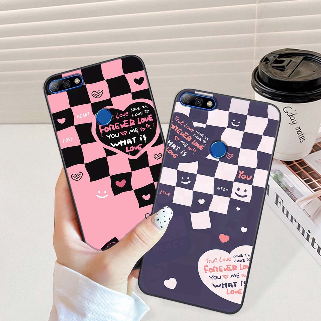 Ốp Huawei Y7 Prime 2018 / Y7 Pro 2018 in hình trái tim, caro kẹo ngọt đầy cá tính siêu đẹp siêu chất