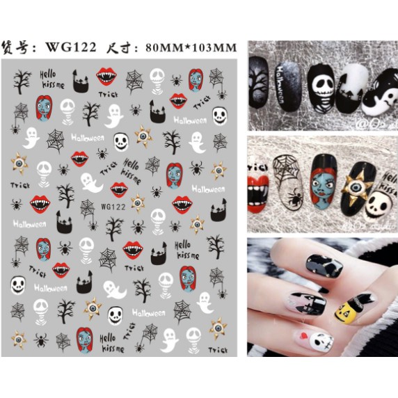 Sticker nail haloween 2