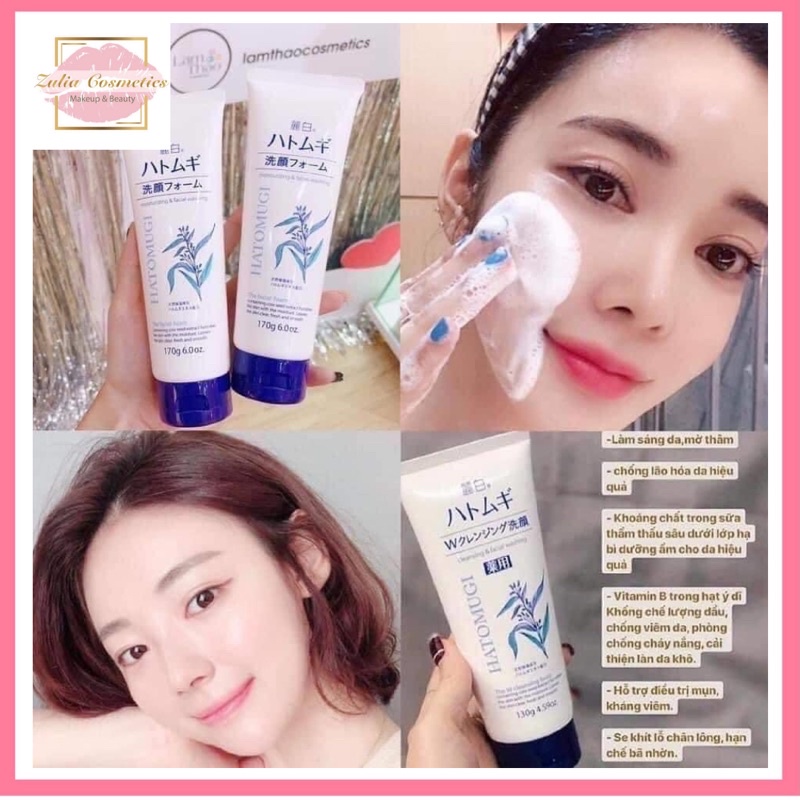 [FREE SHIP] Sữa Rửa Mặt Ý Dĩ Hatomugi Nhật Bản