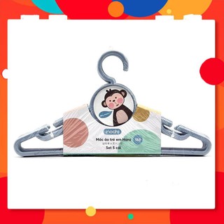 Móc quần áo, móc áo nhựa trẻ em - 5 cái