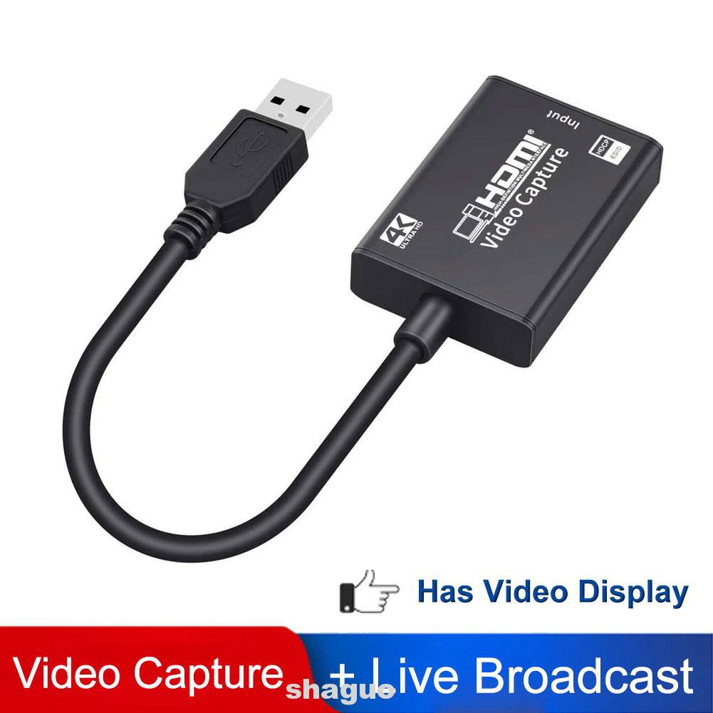 Broadcast Recording Plug And Play Live Streaming 4K 1080P Conference Online Teaching HDMI To USB 2.0 Video Capture Card