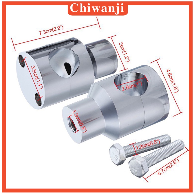 1 Cặp Phụ Kiện Nâng Tay Lái Xe Máy Harley Màu Đen 25mm