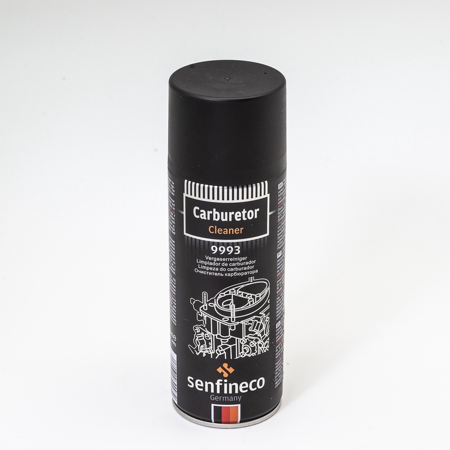 Vệ sinh bình xăng con bộ chế hòa khí làm sạch các bề mặt kim loại SENFINECO 9993 Carburetor Cleaner dung tích 400ml