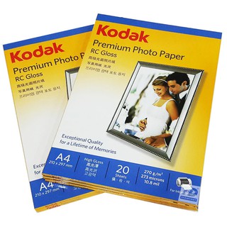 Giấy in ảnh KODAK RC hộp chính hãng 270gsm 20 tờ - KODAK PREMIUM PHOTO PAPER