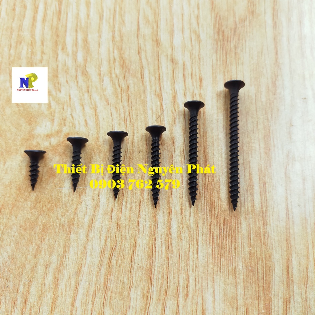 100 Gram Vít Đen Bắn  Gỗ, Thạch Cao, Nhựa