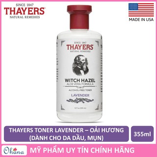 Nước Hoa Hồng Không Cồn Thayers Toner Lavender 355ml - Dành cho da dầu, da mụn - Best Seller