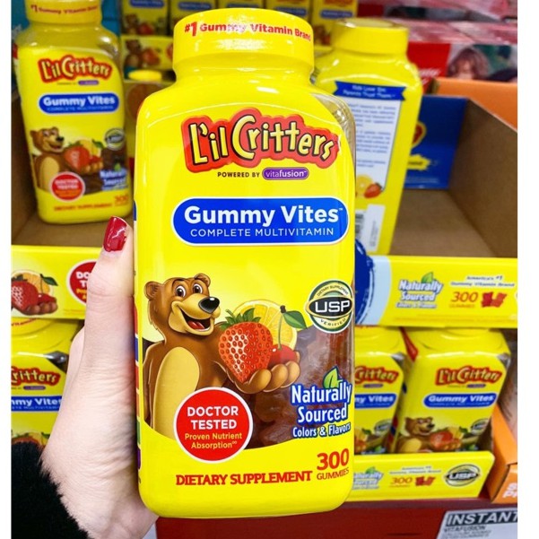 Kẹo dẻo gấu Gummies Vites Li'l Critters 300 viên của Mỹ