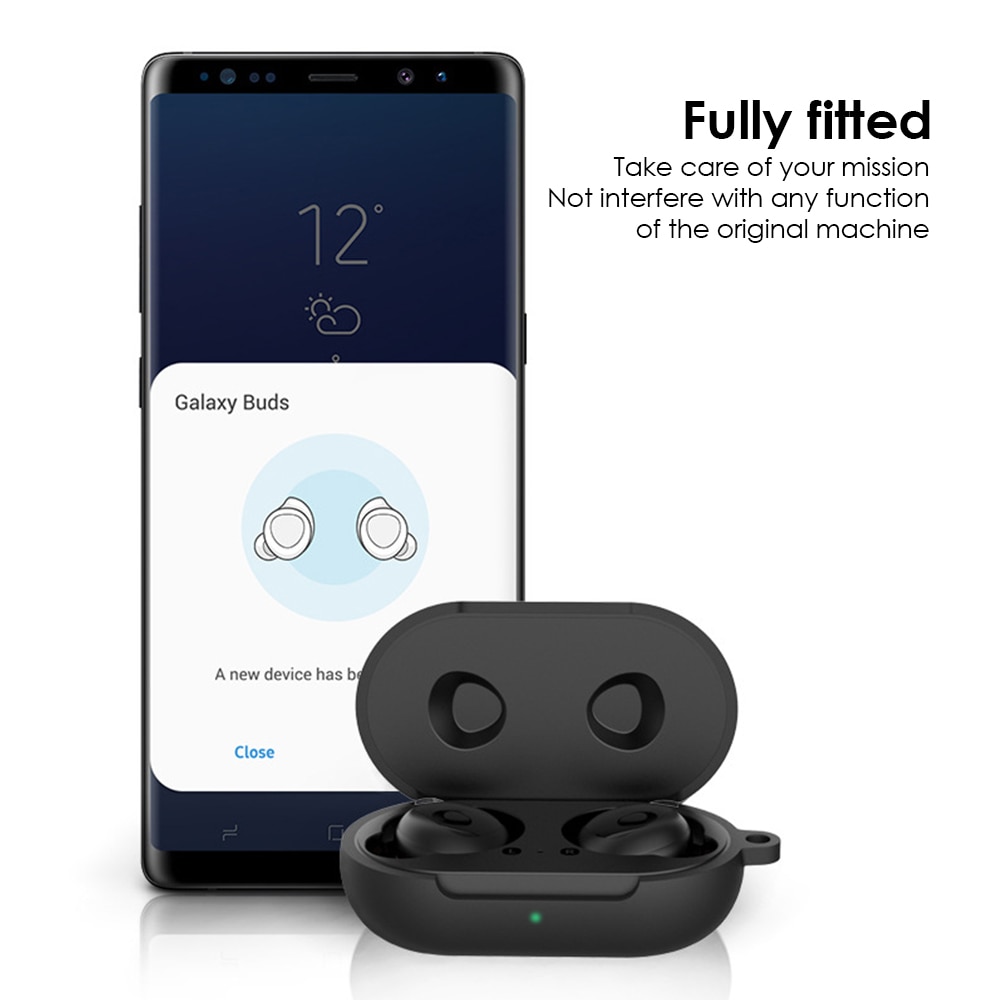 Samsung Galaxy Buds + / Buds Plus / Buds Live / Buds Pro Case Vỏ Bảo Vệ Hộp Sạc Bằng Silicone Kèm Miếng Dán Kim Loại Cho Tai Nghe