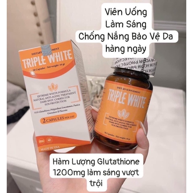 ✅ VIÊN UỐNG CHỐNG NẮNG, TRẮNG DA TRIPLE WHITE