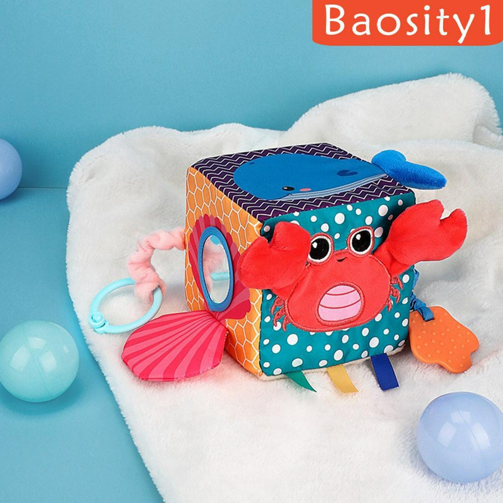 ✨Hàng sẵn sàng✨Đồ chơi khối lập phương bằng vải lông dễ thương có chuông cho bé