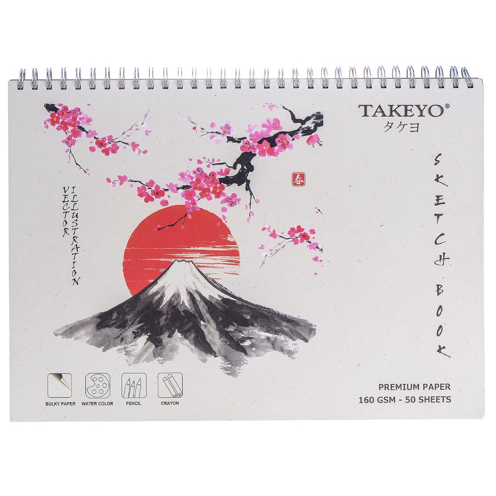 Sổ Vẽ Lò Xo Takeyo B4 50 Tờ 8525