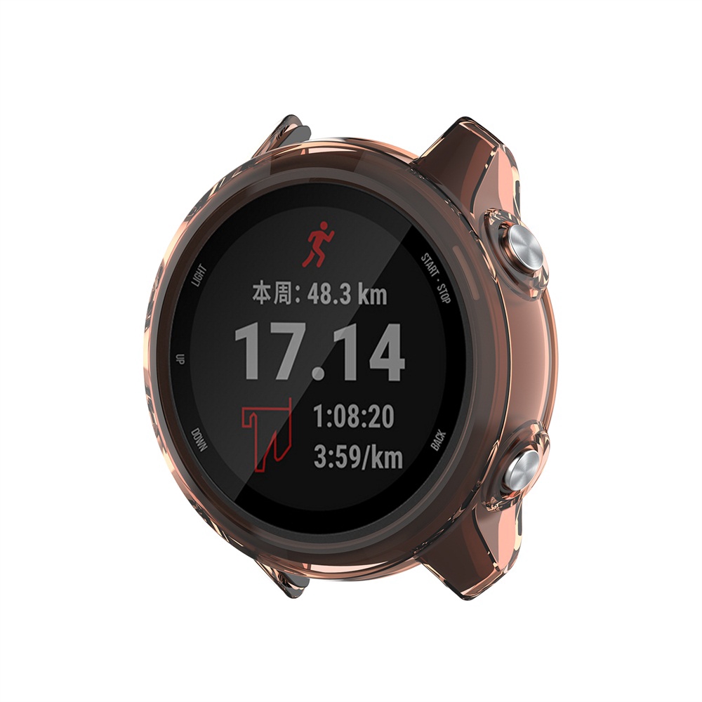 Vỏ đồng hồ đeo tay TPU mềm thể thao trong suốt chống va đập cho Garmin Forerunner 245M / 245