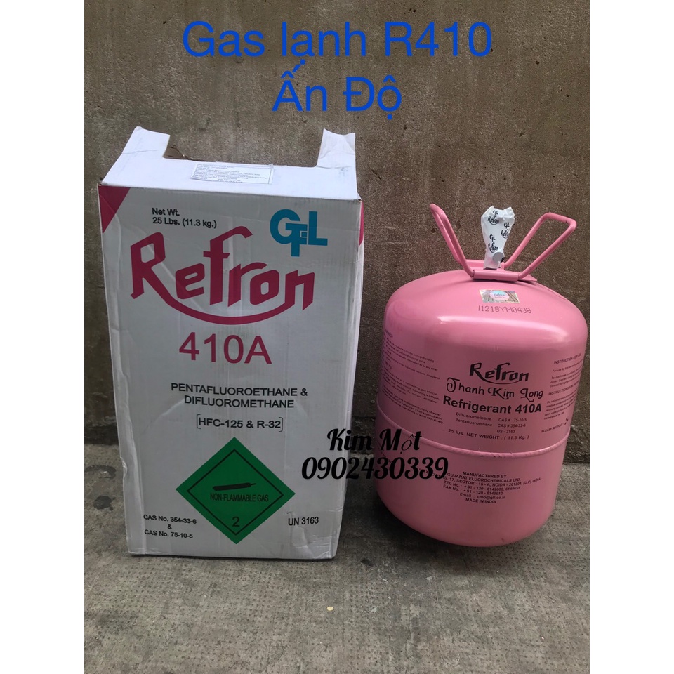 Gas lạnh điều hòa R410 Refront  Ấn Độ 11.3Kg, Môi chất lạnh R410