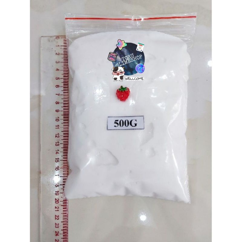 Slime Basic Trắng túi zip 1kg  tặng charm giá sỉ toru_slime