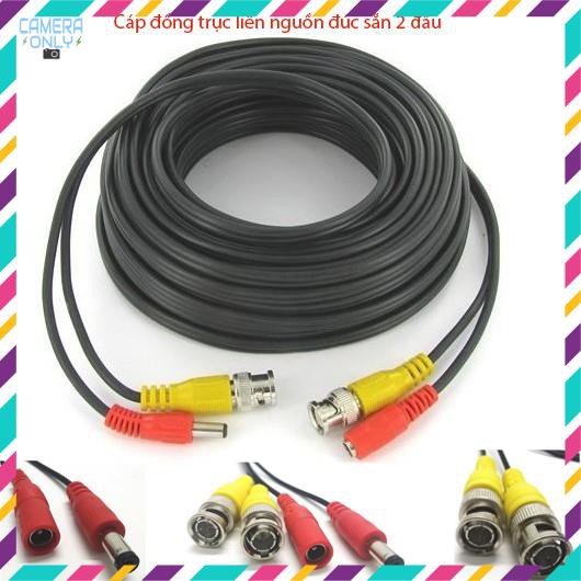 Cáp đồng trục liền nguồn cao cấp đúc sẵn 2 đầu BNC, DC dài 20m dùng cho Camera | BigBuy360 - bigbuy360.vn