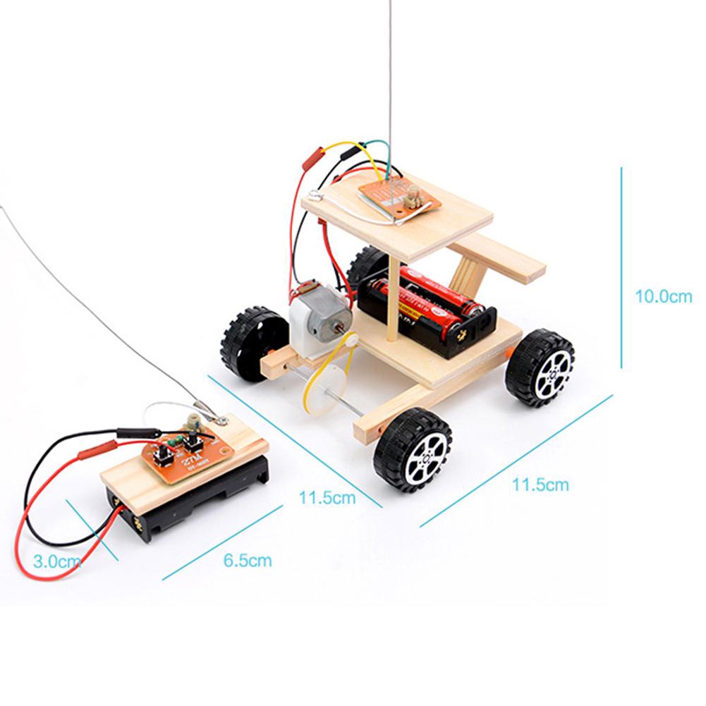 Bộ Đồ Chơi Lắp Ráp Mô Hình Xe Điều Khiển Từ Xa Bằng Gỗ Diy