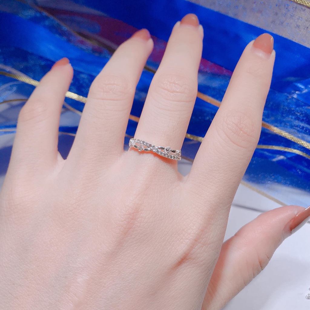 Nhẫn nữ bạc ta đính đá xoắn - đẹp và rất đẹp - Thanh bạc