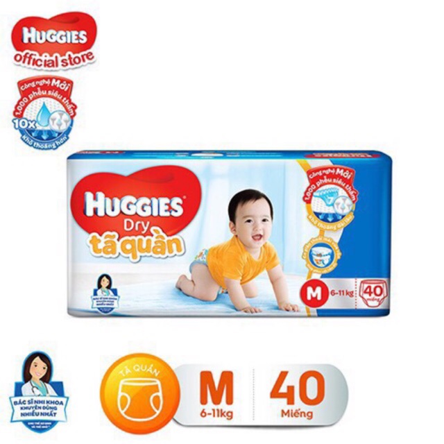 Tã/Bỉm quần Huggies M40,L36,XL32