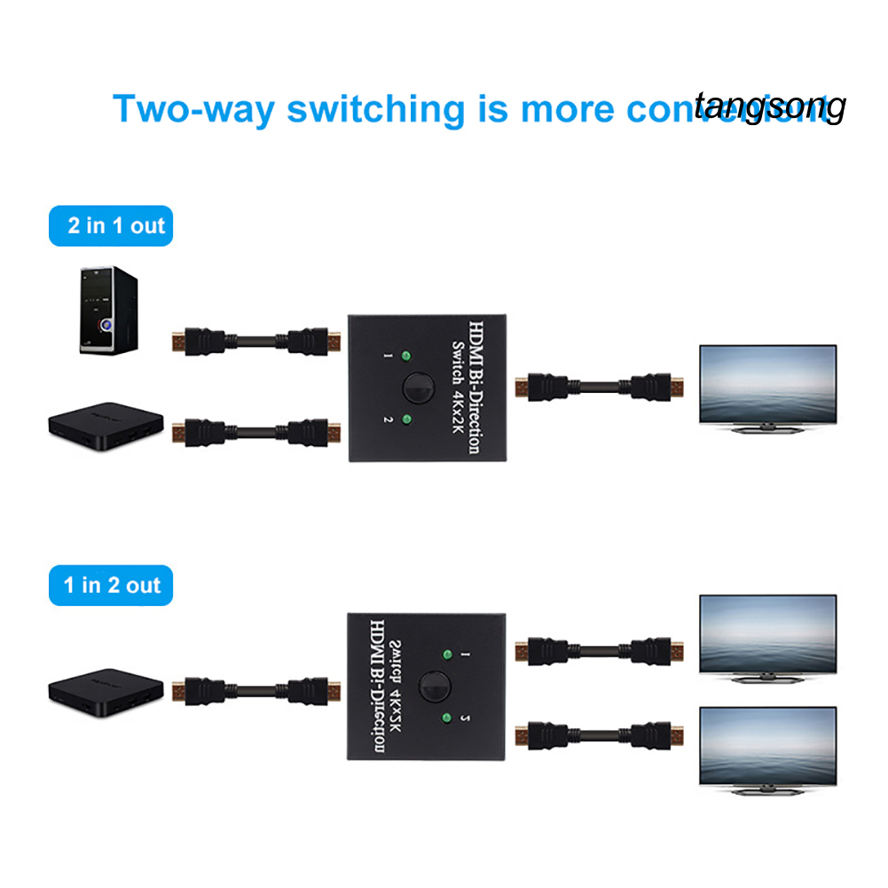 Bộ Chia Âm Thanh Hdmi Ts-4K Hdmi-Compatible Hd 1 In 2