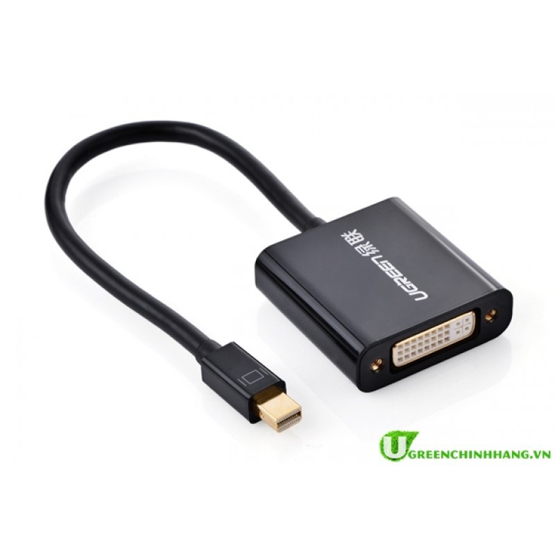 Dây chuyển đổi Mini Displayport đực sang DVI-I (24+5) cái dài 15cm UGREEN 10448 (đen) - Hàng Chính Hãng