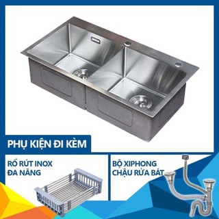 [Xả kho 3 ngày ]Chậu rửa chén 304 , chậu rửa bát 304 , bồn rửa chén bát 304 , inox 304