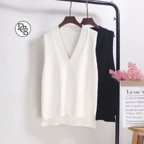 Áo Gile Len Nữ Mỏng Cổ Tim Xẻ Tà 2 Bên Phong Cách Ulzzang Hàn Quốc Chất Đẹp Thời Trang Thu Đông Xưởng May DCS