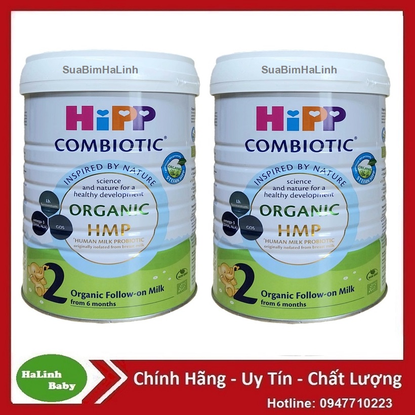 Combo 2 lon Sữa HiPP Combiotic Organic số 2 800g [Date 2023]