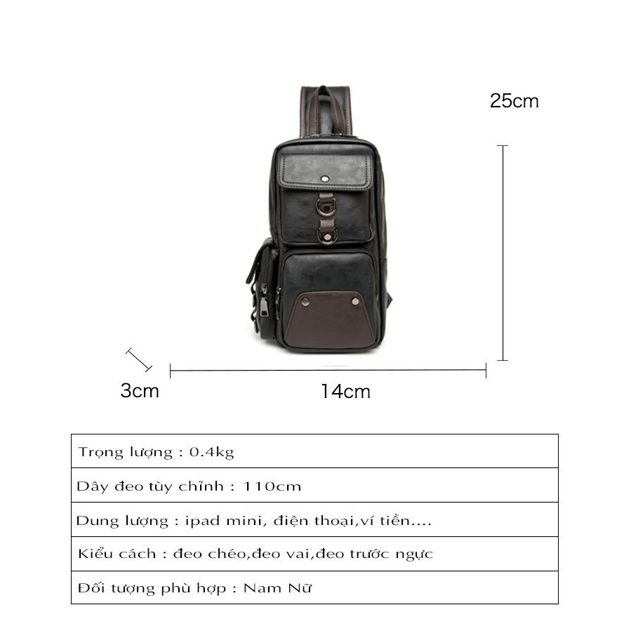 Túi Đeo Chéo Nam Da Pu Cao Cấp Thời Trang Hàn Quốc Mẫu Mới Cực Chất Thích Hợp Đi Du Lịch, Đi Chơi.. | BigBuy360 - bigbuy360.vn