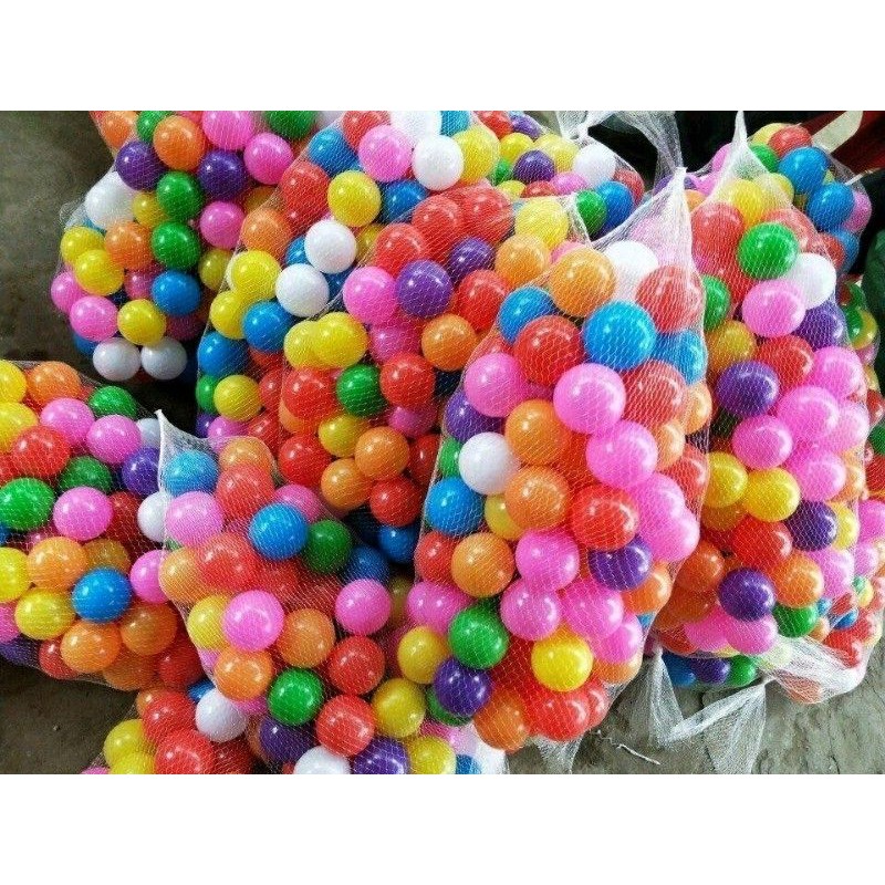 50-100 quả bóng nhựa Việt Nam - Đồ chơi quả bóng nhựa nhiều màu sắc cho bé chơi cùng lều bóng túi 50 hoặc 100 quả
