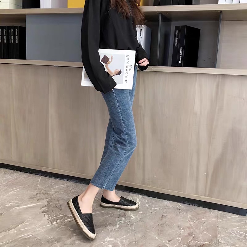 Giày lười đế cói 3cm