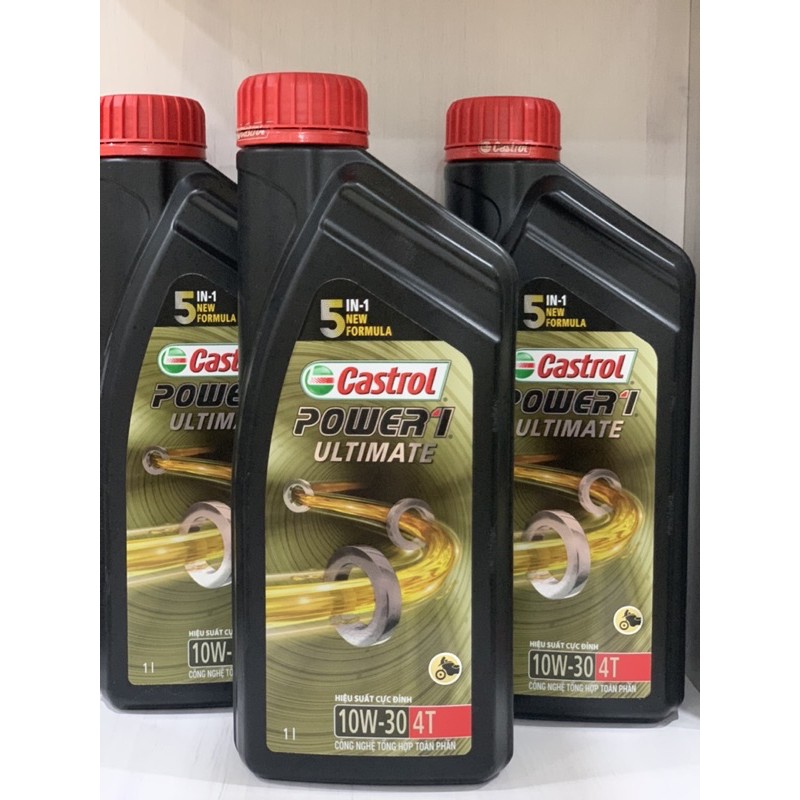 Nhớt XE SỐ Castrol Power 1 Ultimate 4T, SAE 10W30, JASO MA2, Tổng Hợp Toàn Phần