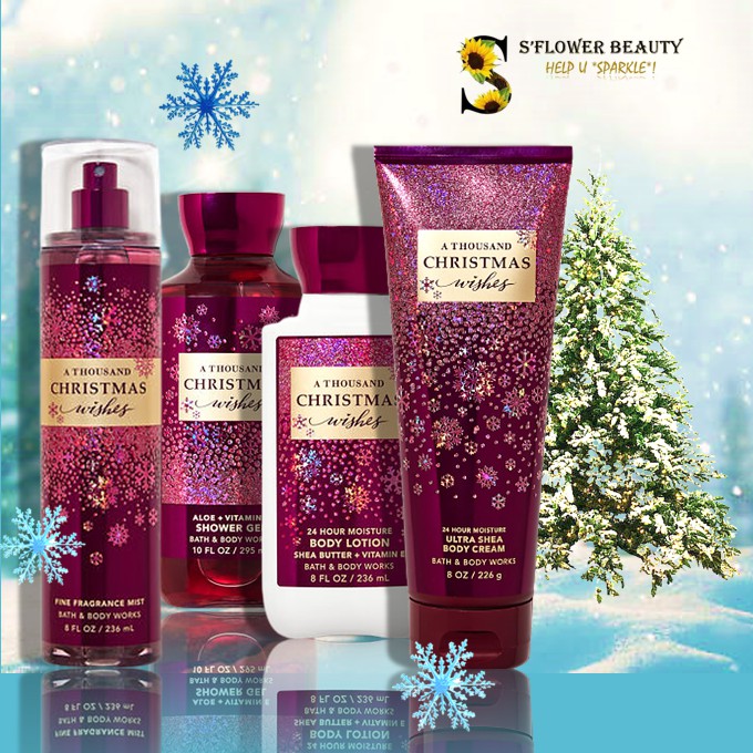❄️ BST Winter | A Thousand Christmas Wishes | Bộ Sản Phẩm Gel Tắm -  Dưỡng Thể - Xịt Thơm Toàn Thân Bath &amp; Body Works