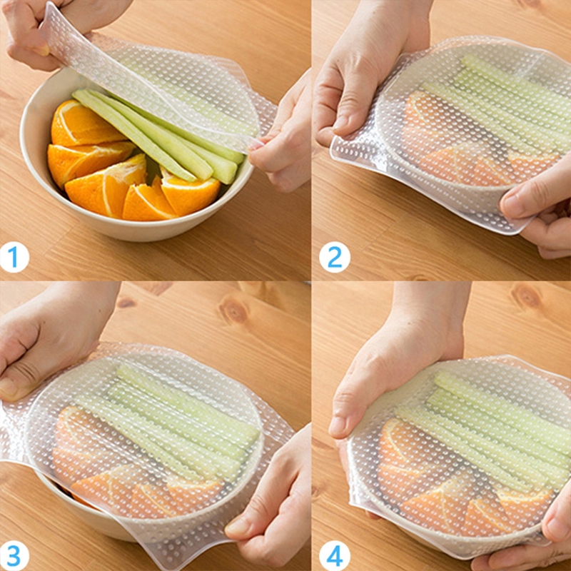 Miếng silicon bọc bảo quản thực phẩm đa năng tiện lợi cho nhà bếp