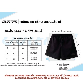Quần short thun BASIC DA CÁ ngắn unisex nam nữ màu đen