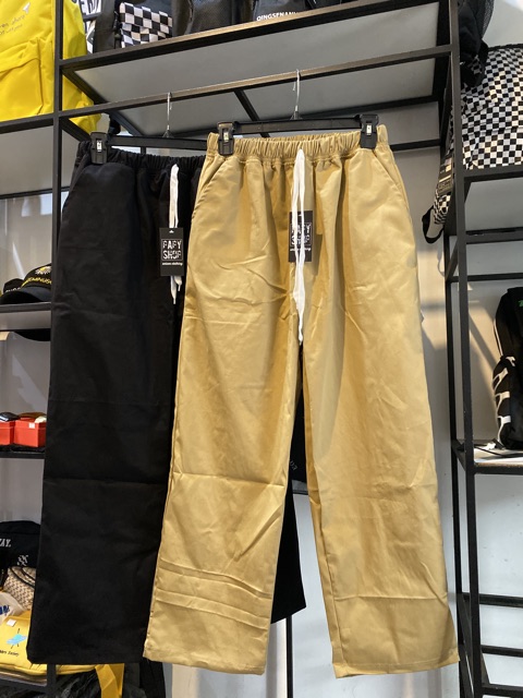 Quần Baggy kaki trơn ( Có video thật )