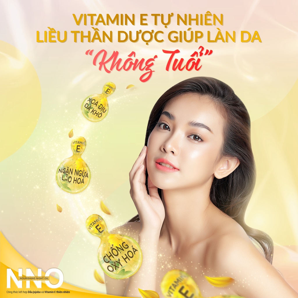 Viên khóa ẩm NNO cung cấp Vitamin E và dầu Jojoba (Hộp 30 Viên)