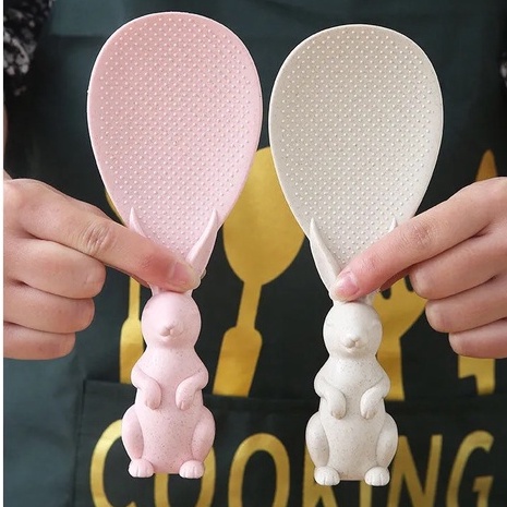 Muỗng Xới Cơm Bằng Nhựa Chống Dính Hình Thú Cưng Hoạt Hình Dễ Thương Đứng Được