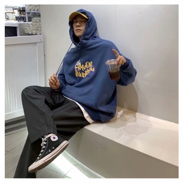 Áo hoodie dáng rộng phong cách hiphop đường phố Hàn Quốc thời trang mùa đông có 3 màu size M-5XL