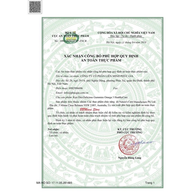 Kẹo Gummy Omega 3 Healthy Care 250 Viên Úc